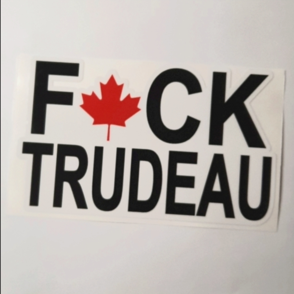 F Trudeau Maple Leaf Bumper Sticker